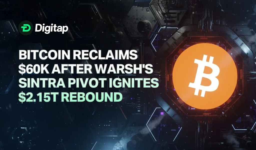 Bitcoin Reclaims $60K After Warsh's Sintra Pivot Ignites $2.15T Rebound