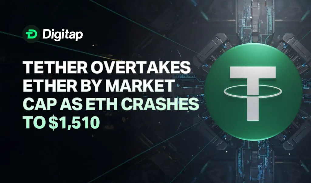 Tether Overtakes Ether by Market Cap as ETH Crashes to $1,510