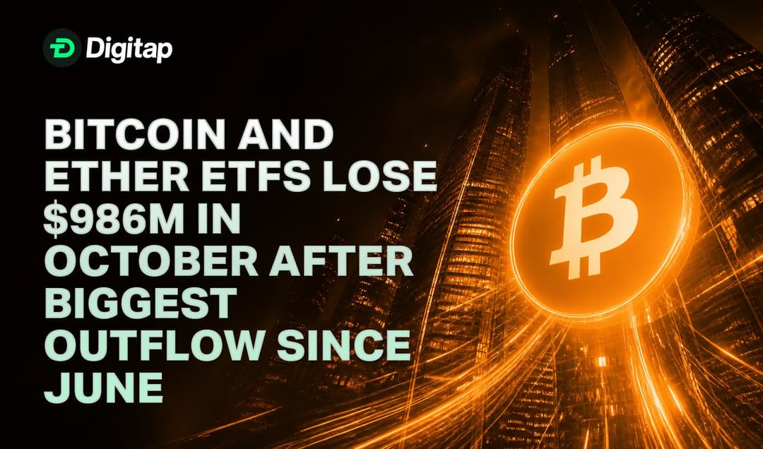 Bitcoin and Ether ETFs Lose $986M in October After Biggest Outflow Since June